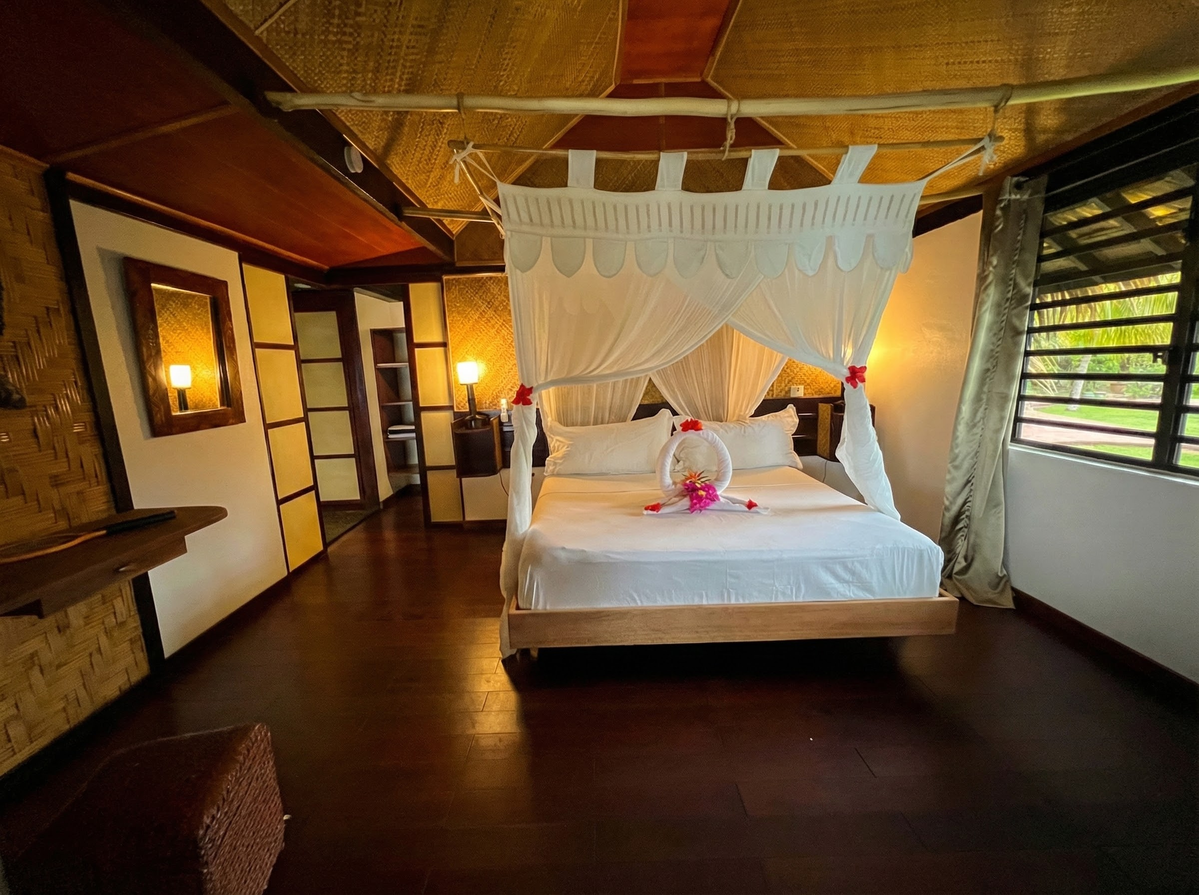 Chambre du bungalow Pilotis Plage Luxe
