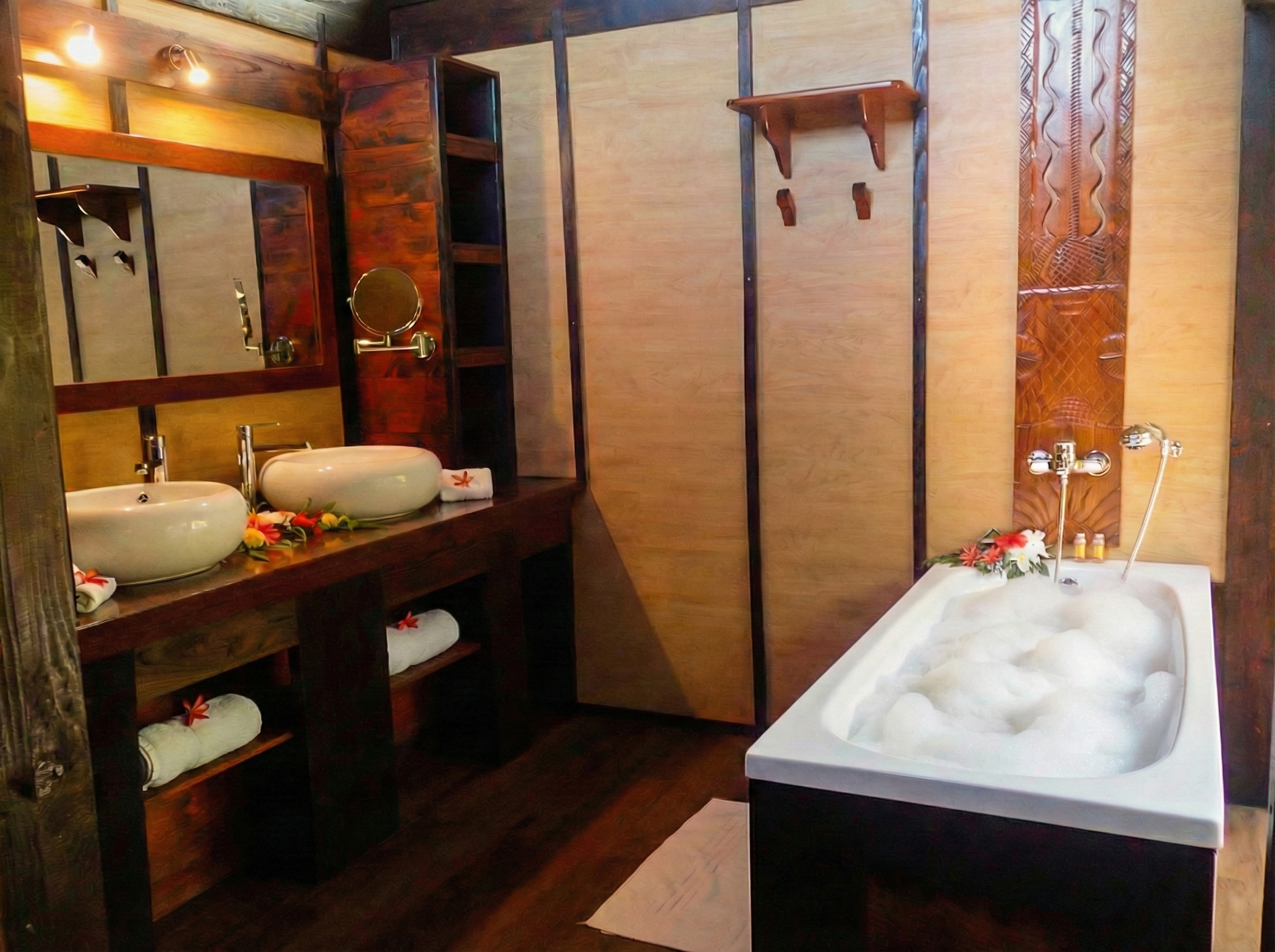 Salle de bain avec baignoire
